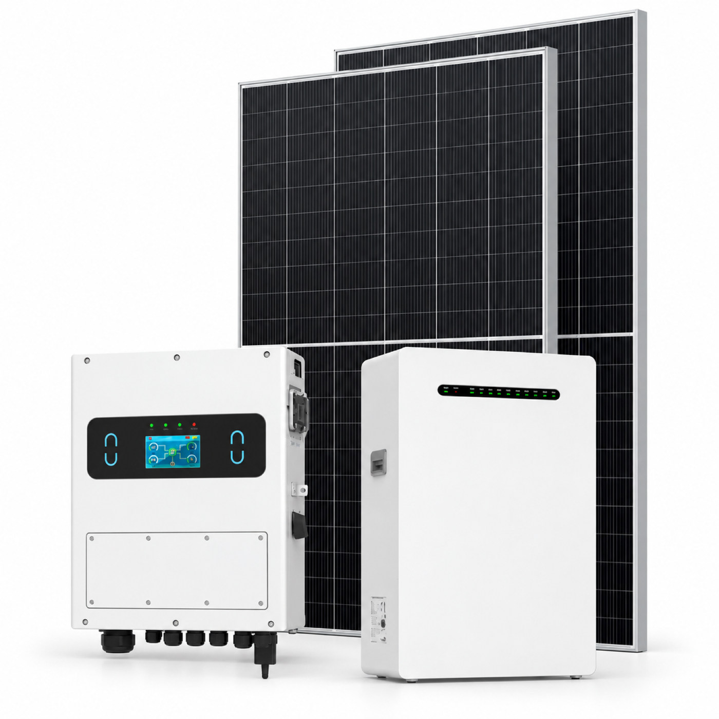 Composición ilustrativa de Batería residencial · clase 15–16 kWh