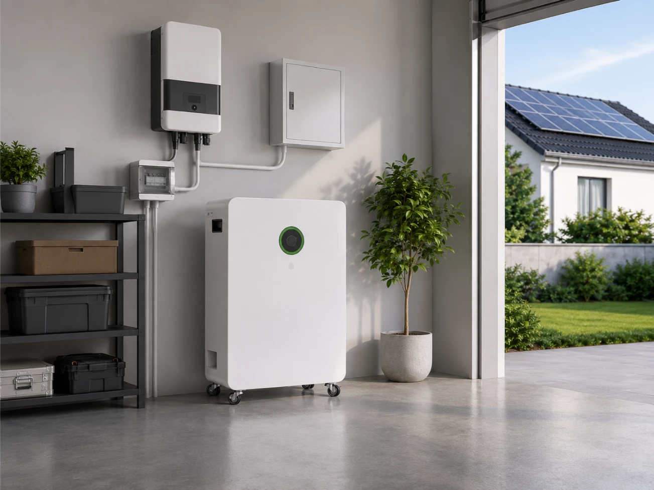 Almacenamiento residencial con baterías solares