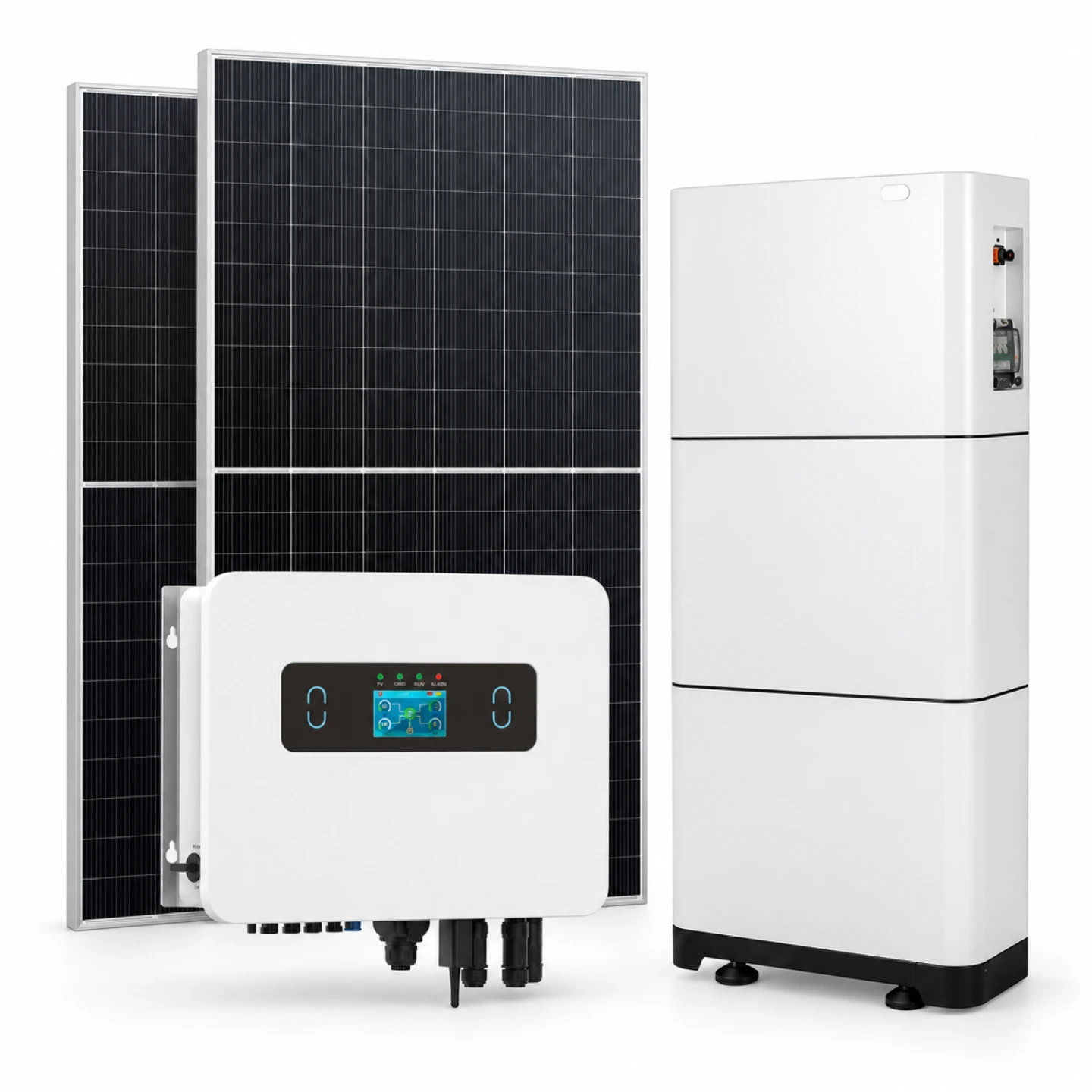 Módulos de 102.4V / sistema apilado de alta tensión de clase 15kWh: opciones de configuración del kit