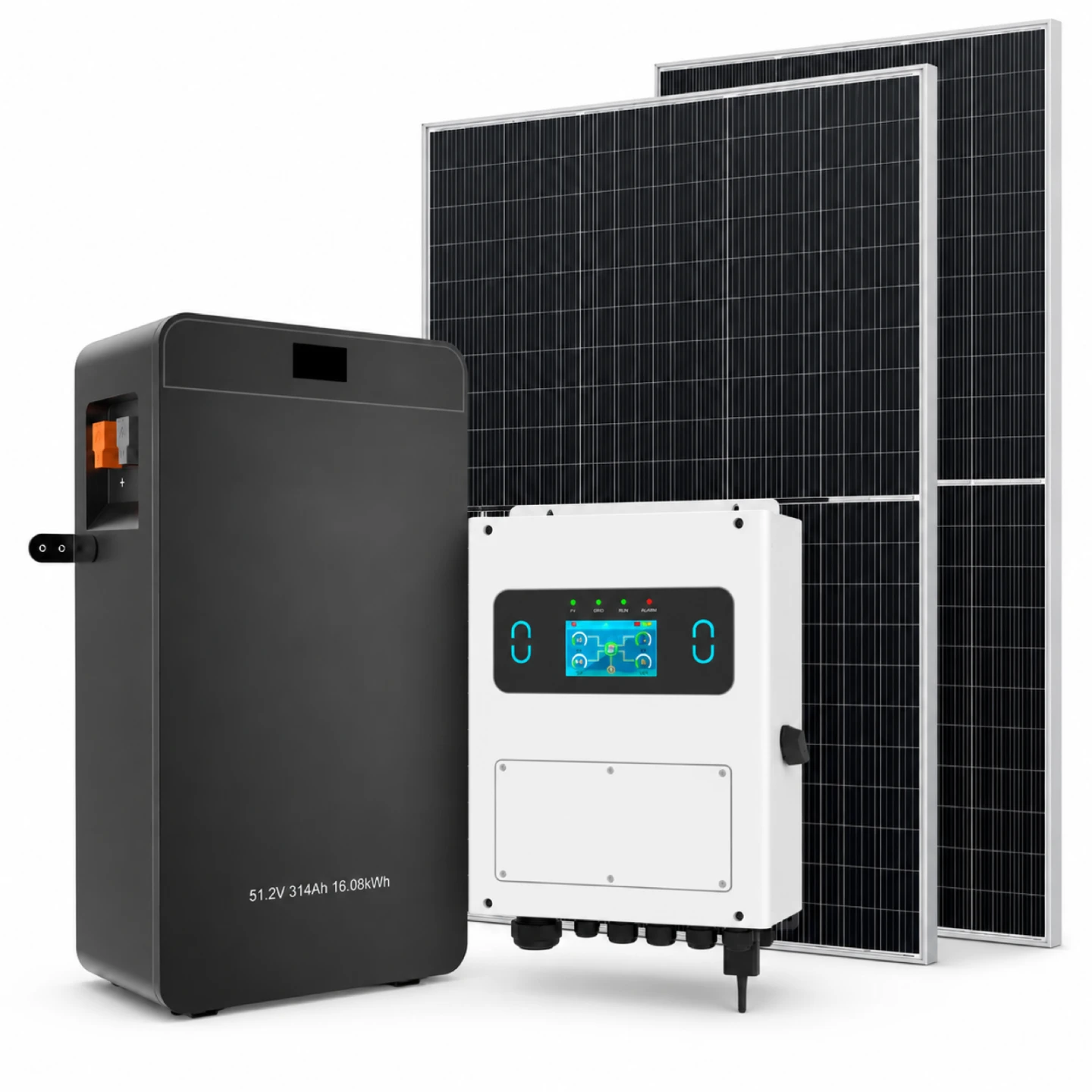 51.2V 314Ah / 16.08kWh Batería de pared: opciones de configuración del kit