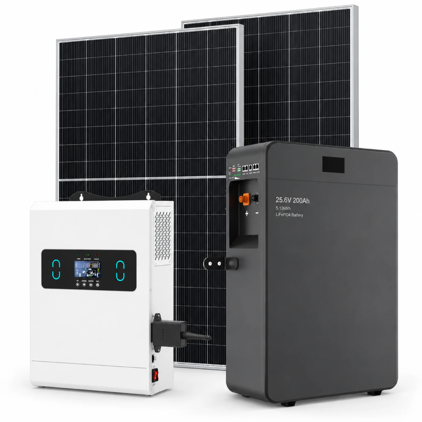 25.6V 200Ah / 5.12kWh Batería de pared: opciones de configuración del kit