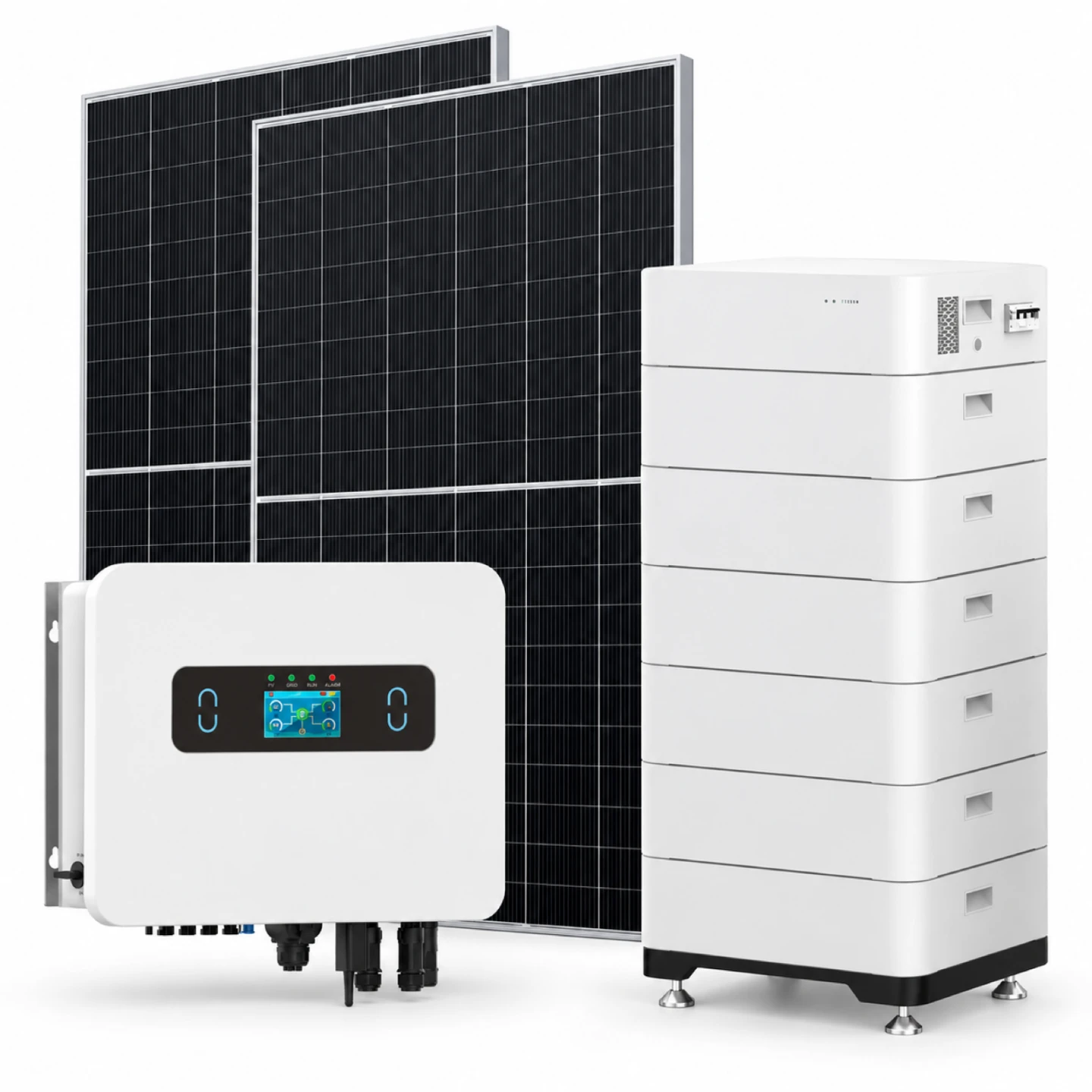 Módulo de 51.2V / 5.12kWh para sistemas apilados de baterías de alta tensión: opciones de configuración del kit