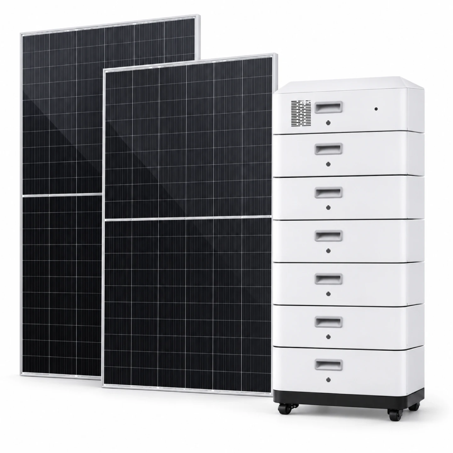 5kW / 30.72kWh ESS doméstico apilado: opciones de configuración del kit