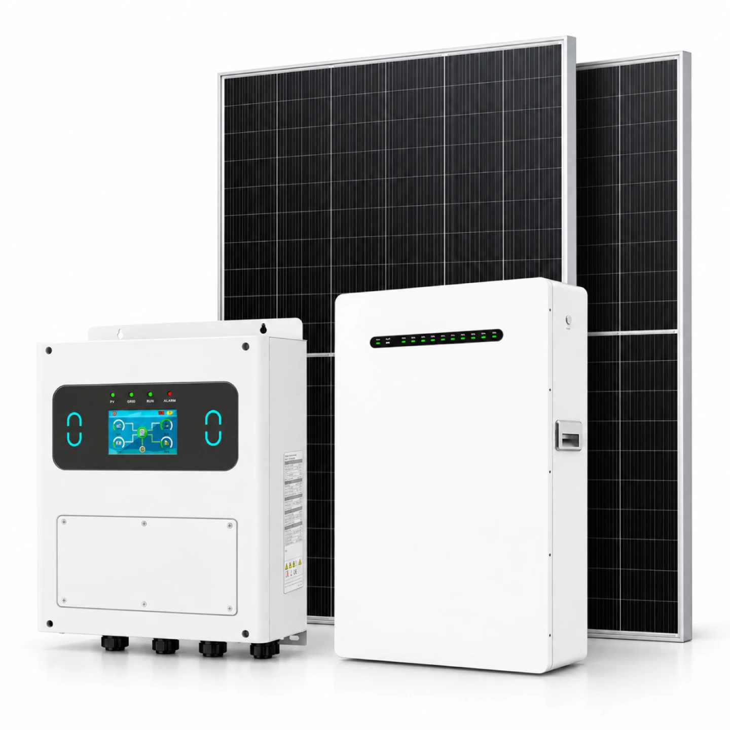 5.12kWh Batería LiFePO4 de pared blanca: opciones de configuración del kit